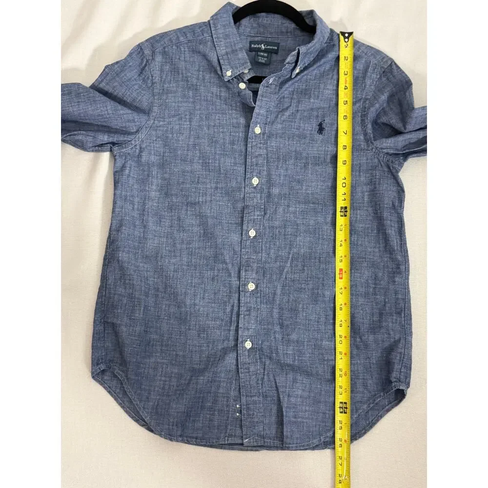 Ralph Lauren Chambray Boys Button down size large 14-16